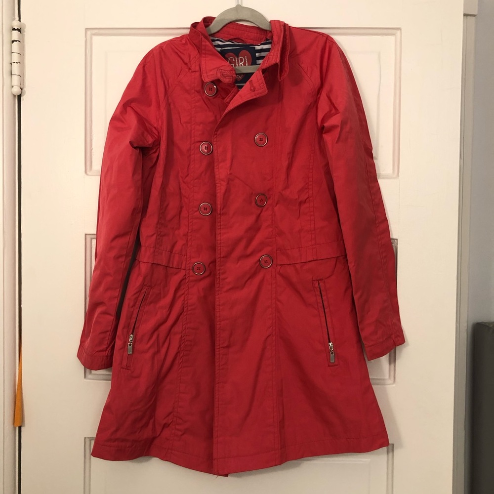 Pink trench coat